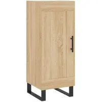 vidaXL Dressoir 34,5x34x90 cm bewerkt hout sonoma eiken
