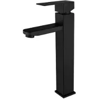 Linea Uno - Tapa hoog - Mat zwart - Wastafelkraan - - 201359