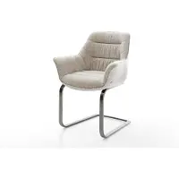 DELIFE Sledemodel Kaira-Flex geweven stof beige sledemodel vlak grafiet