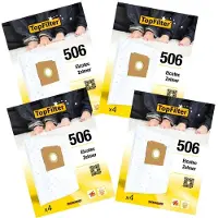 Top Filter Set van 4 pakketten van 4 stofzuigerzakken 64506 voor Zelmer en Elcotec TopFilter Premium