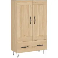 vidaXL Hoge kast 69,5x31x115 cm bewerkt hout sonoma eikenkleurig
