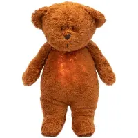 Moonie 2.0 upgrade - Knuffel Hartslag en Licht | Bear Caramel - Biologisch katoen