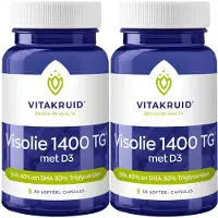 Vitakruid 2x Visolie 1400 TG Met D3 30 capsules