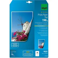 Sigel inkjet fotopapier - Top - A4 - hoogglanzend - dubbelzijdig - 190 grams - 20 vel - SI-IP720