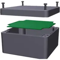 Hammond Electronics 1590Z160GY Universele behuizing 160 x 160 x 90 Aluminium Grijs 1 stuk(s)
