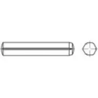 Toolcraft TO-5378595 Cilindrische kerfstift 8 mm RVS A1 100 stuk(s)