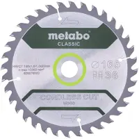 Metabo CORDLESS CUT WOOD CLASSIC 628660000 Cirkelzaagblad 165 x 20 x 1 mm Aantal tanden: 36 1 stuk(s)