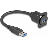 DeLOCK D-Type USB 5 Gbps Cable Type-A male to Type-A female black 20 cm