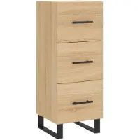 vidaXL Hoge kast 34,5x34x180 cm bewerkt hout sonoma eikenkleurig