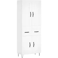 vidaXL Hoge kast 69,5x34x180 cm bewerkt hout wit