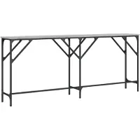 vidaXL Wandtafel 180x29x75 cm bewerkt hout grijs sonoma eikenkleurig