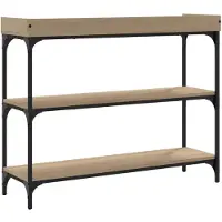vidaXL Wandtafel met schappen 100x30x80 cm sonoma eikenkleurig