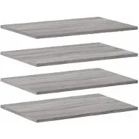 vidaXL Wandschappen 4 st 60x40x1,5 cm bewerkt hout grijs sonoma eiken