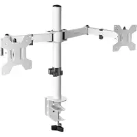 Mars Gaming Steun dubbele kraan à fixer MArm2 13"-27" (16kg max) (Blanc) (Tabel, 27"), Monitorsteun, Wit