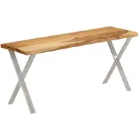 vidaXL Bankje met natuurlijke rand 105 cm massief acaciahout