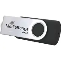 MediaRange MR1953 USB flash drive 64 GB USB Type-C 3.2 Gen 1 (3.1 Gen 1) Zwart, Zilver