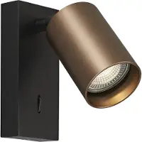 Fantasia wandlamp TABOO 1L GU10 zwart en brons - aluminium - max. 50 W
