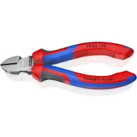 Knipex Zijsnijtang | 140 mm Lengte | Meer-Componentengrepen | Zwart Geatramenteerd - 70 02 140 SB