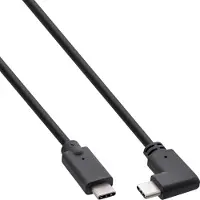 InLine USB-C kabel, schuin, USB 3.2 Gen.2x2, 20Gb/s, 100W, zwart, 2m