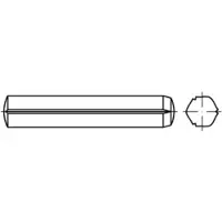 Toolcraft TO-5437410 Cilindrische kerfstift 3 mm Staal 250 stuk(s)