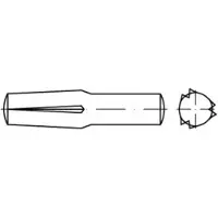 Toolcraft TO-5437962 Gekerfde conische geleidepen 10 mm Staal 25 stuk(s)