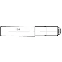 Toolcraft TO-5437047 Conische pen 8 mm Staal 10 stuk(s)