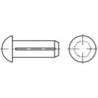 Toolcraft TO-5439066 Halfronde kerfnagel 2.5 mm Staal 500 stuk(s)