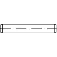 Toolcraft TO-5436273 Cilindrische pen 2 mm Staal 100 stuk(s)