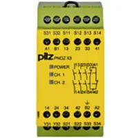 Pilz PNOZ X3 230VAC 24VDC 3n/o 1n/c 1so Veiligheidsschakelapparaat Voedingsspanning (num): 230 V/AC 3x NO, 1x NC (b x h x d) 45 x 87 x 121 mm 1 stuk(s)