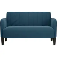 vidaXL - Loveseat - bank - 109 - cm - fluweel - blauw