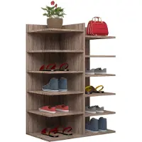 VCM Enosa schoenenkast 12 planken eik decor.