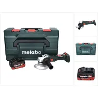 Metabo W 18 LT BL 11-125 Snoerloze haakse slijper 18 V 125 mm borstelloos + 1x oplaadbare accu 5,5 Ah + metaBOX - zonder lader