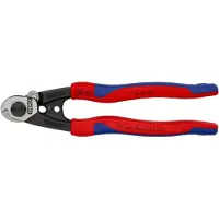 Knipex Staaldraadschaar gesmeed | Meer-componentengrepen | Lengte 190 mm | Zelfbedieningskaart/blister - 95 62 190 SB