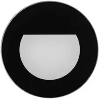 Brumberg Wall Kit68 inbouwlamp vlak rond zwart, zwart, Hal, Aluminium, wandlamp