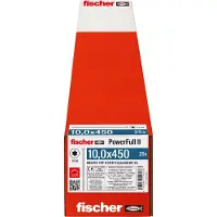 Fischer 562976 FPF II CHTF 10,0 x 450 BC 25 Houtschroef 10 mm 450 mm TX Staal Galvanisch verzinkt 25 stuk(s)