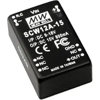 MEAN WELL SCW12A-12 DC/DC-converter 12 W Aantal uitgangen: 1 x Inhoud 1 stuk(s)