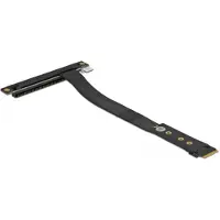 DeLOCK M.2 Key M to PCIe x16 NVMe Adapter angled with 20 cm cable