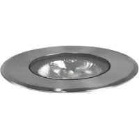 Brumberg Hybride vlakke grondspot inbouwlamp, 13cm Flat, alu / grijs / zink, Roestvrij staal, Modern