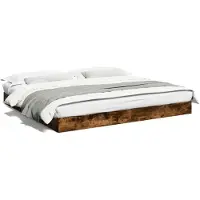 vidaXL Bedframe zonder matras hout gerookt eikenkleurig 180x200 cm