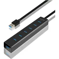 Axagon HUE-SA7BP USB-hub 7 poorten USB-A, Micro-USB USB 3.2 Gen1 5 GBit/s Meerdere kleuren