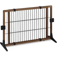 Relaxdays veiligheidshekje - uitschuifbaar - 107 - 172 cm - hondenhekje - traphekje kind - bruin