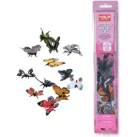Wild republic Vlinder Natuur Tube Insectenfiguren Tube Natuur Speelgoed Kinderen Geschenken 12-delig Veelkleurig 1,5" tot 3"