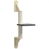 vidaXL Kattenmeubel wandgemonteerd met krabpaal 85,5 cm donkergrijs