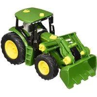 Theo Klein Toys John Deere trekker voorlader met contragewicht - bouwset 6215 R trekker - 24,5x9,5x12 cm - groen geel