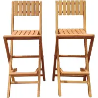 Axi Bruno Teak opklapbare Barkrukken – Set 2 stuks
