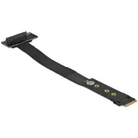 DeLOCK M.2 Key M to U.2 SFF-8639 NVMe Adapter angled with 20 cm cable