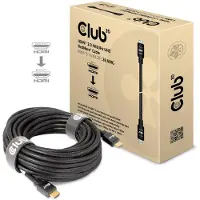 Club 3D CAC-2314 HDMI-kabel HDMI Aansluitkabel HDMI-A-stekker, HDMI-A-stekker 15.00 m Zwart 4K UHD, Vlambestendig