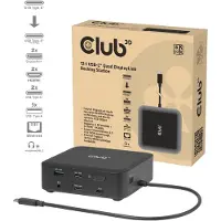 Club 3D 12-1 USB-C Quad DisplayLink Dockingstation 2x DisplayPort 8K60Hz + 2x HDMI 4K60Hz PD3.0 100Watt Ethernet 2.5G