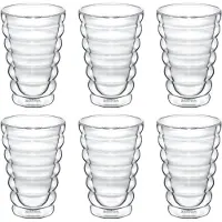 Wilmax England Wilmax Glas met Dubbelwand, 400 ml, 6-delige Set, WL-888418/A6