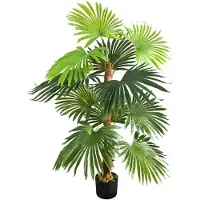 Decovego Kunstpalm, Sagopalm, Kunststof Kunstplant, 120 cm,
